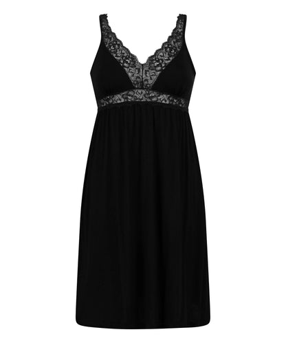 Hunkemoller Black Women Jersey Slipdress SKU: 304720_Black Image 04