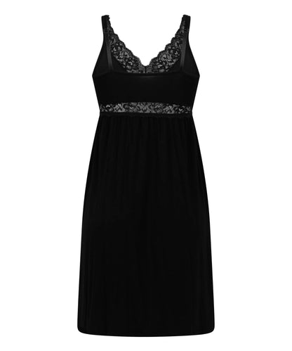 Hunkemoller Black Women Jersey Slipdress SKU: 304720_Black Image 05