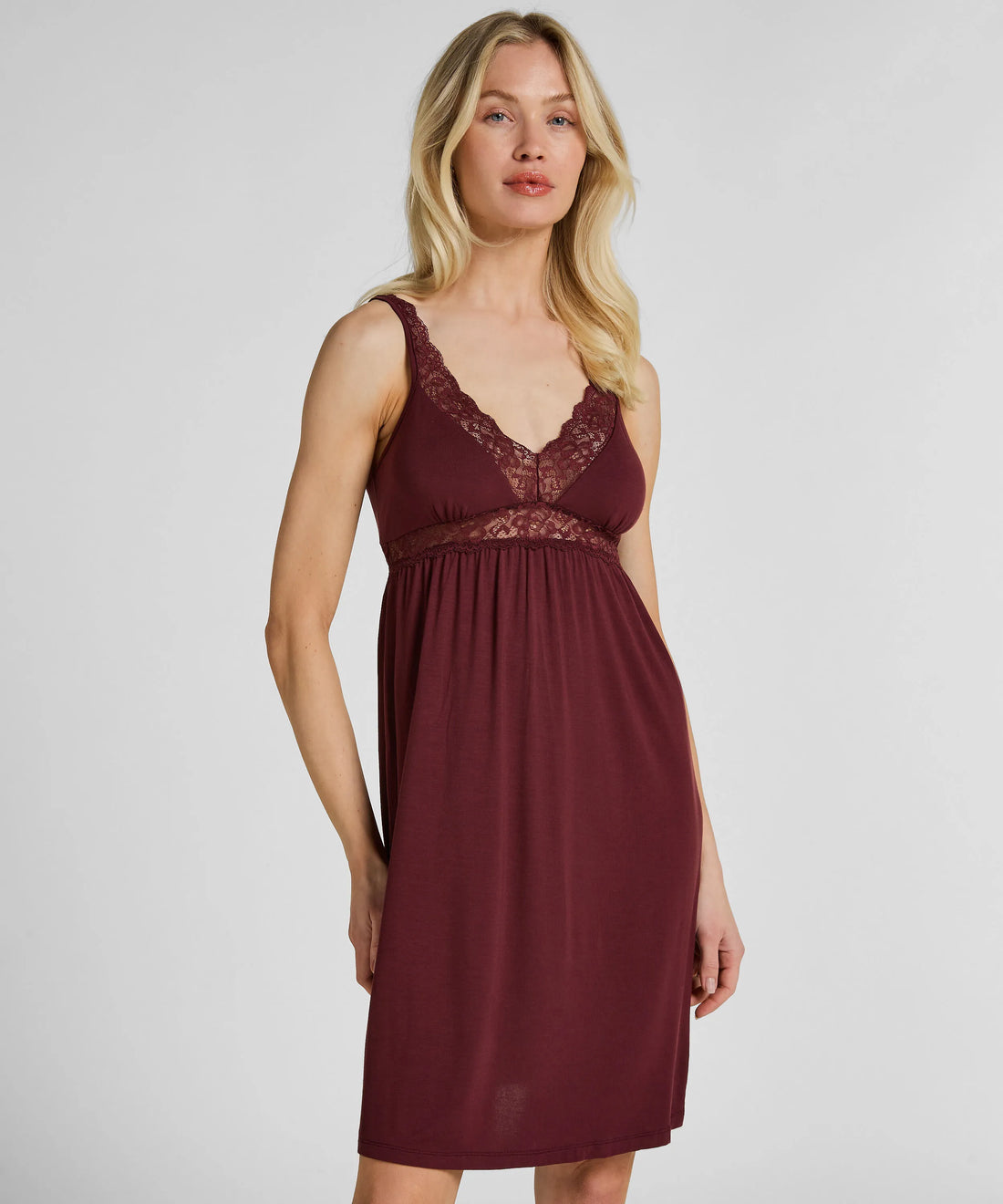 Hunkemoller Purple Women Jersey Slipdress SKU: 304721_Purple Image 01