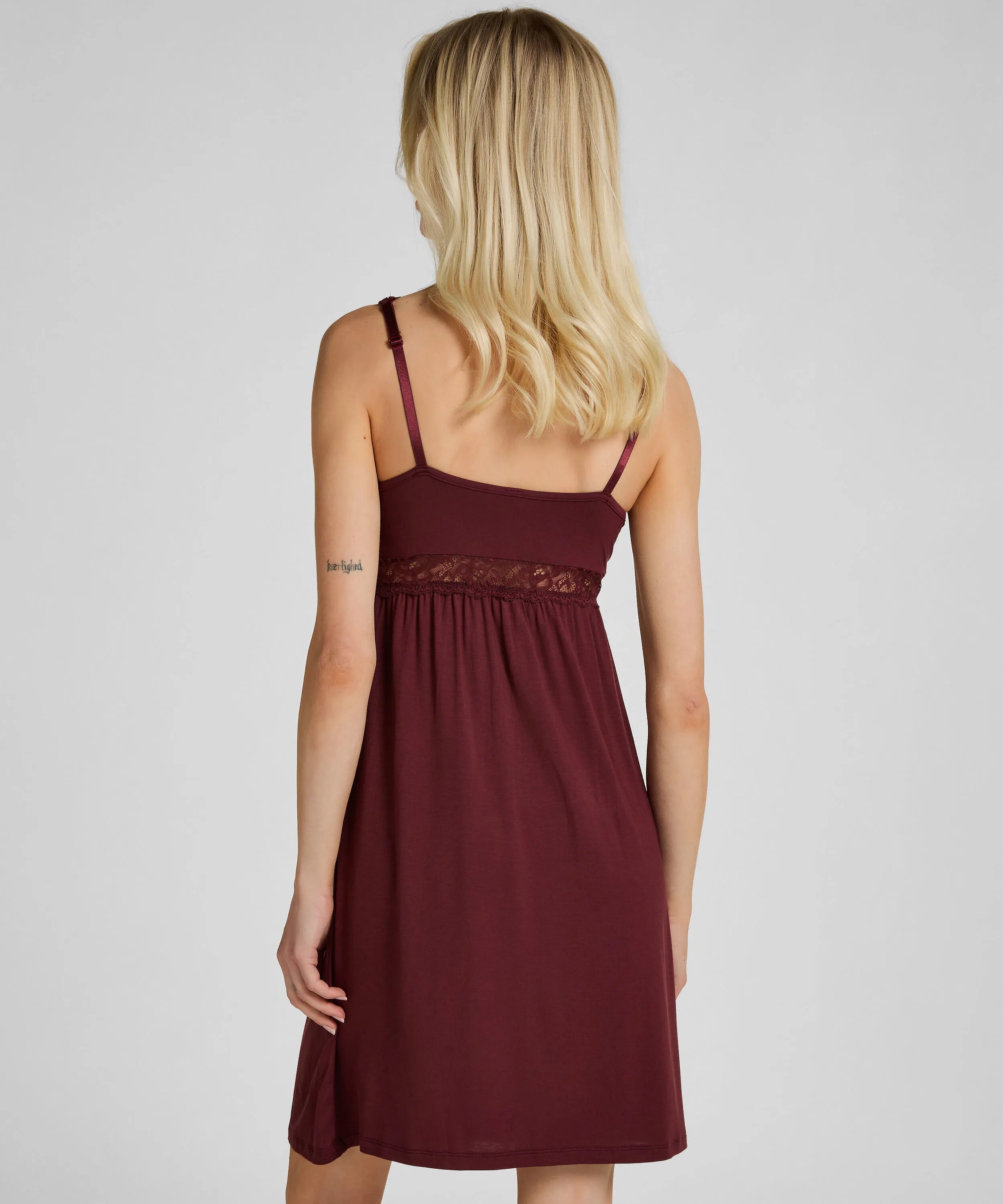 Hunkemoller Purple Women Jersey Slipdress SKU: 304721_Purple Image 03
