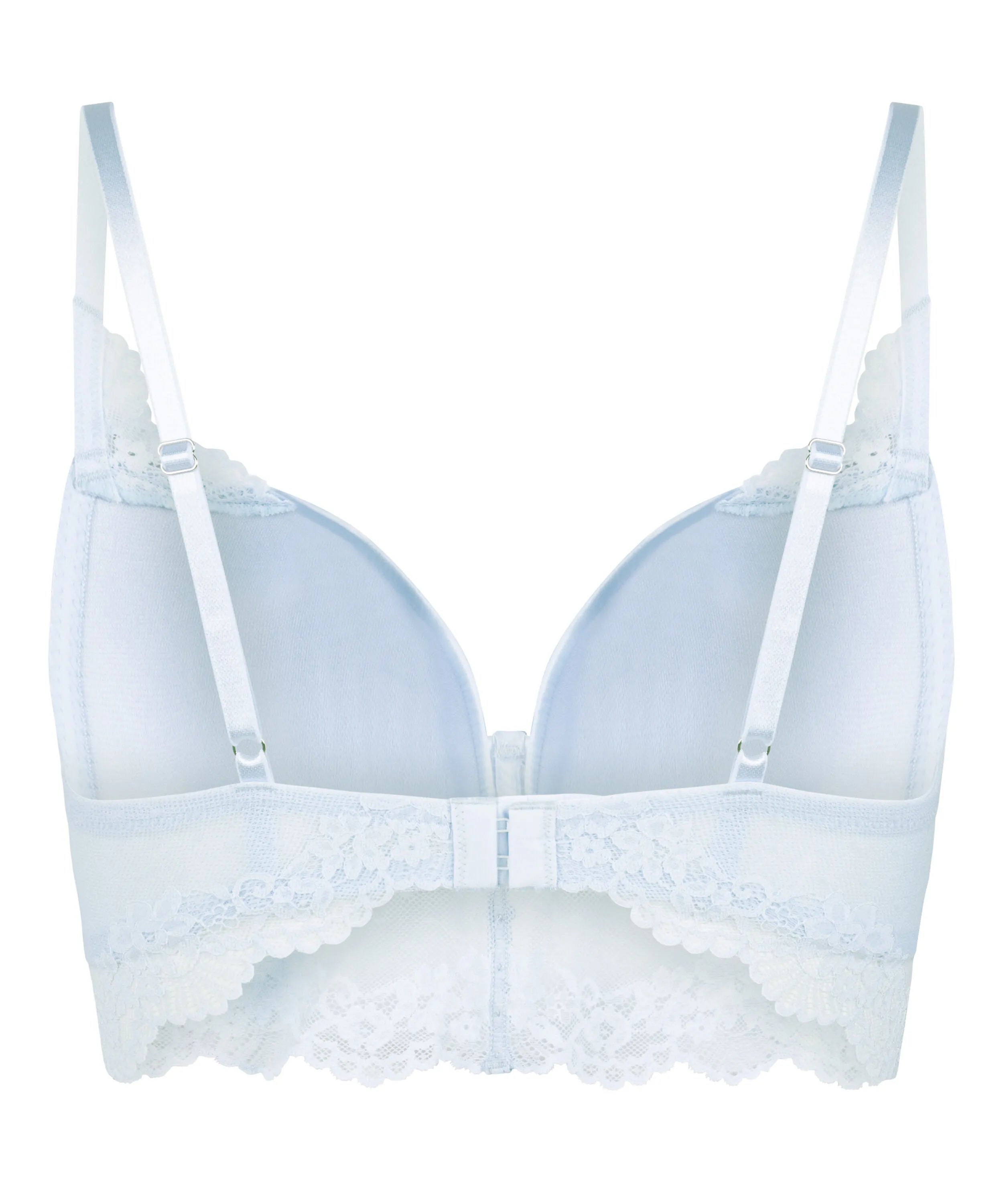 Hunkemoller Blue Women Laila Padded Underwired Longline Bra SKU: 304730_Blue Image 06