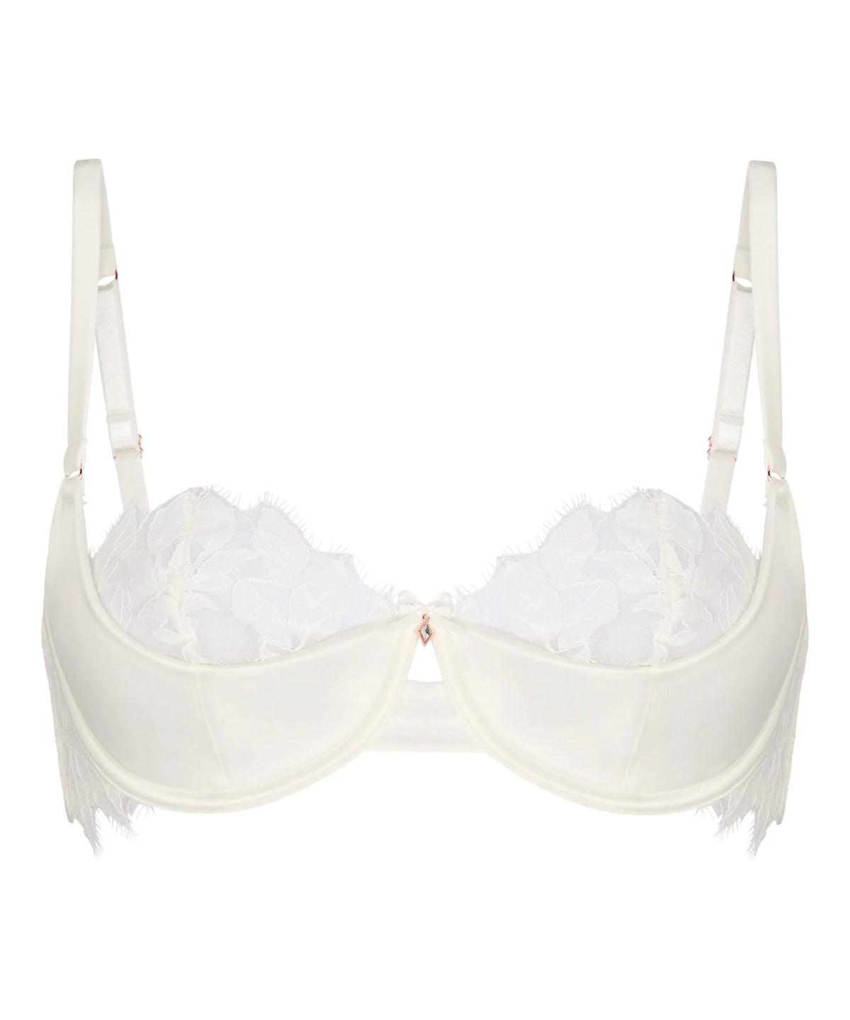 Hunkemoller Snow White Women Non-Padded Underwired Bra Millie in Different Cup Sizes SKU: 304749_Snow White Image 05
