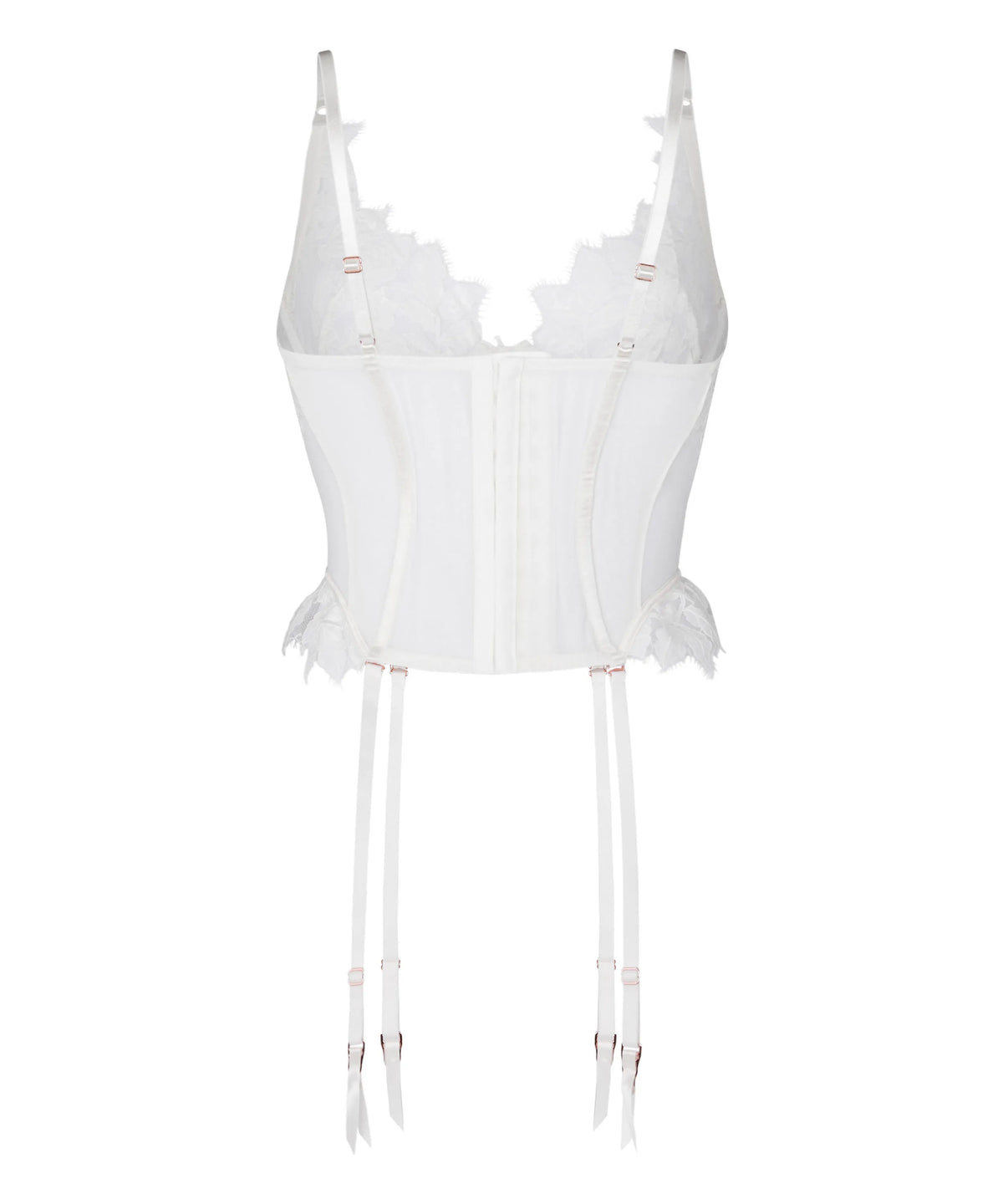 Hunkemoller Snow White Women Bustier Millie in Different Cup Sizes SKU: 304753_Snow White Image 06
