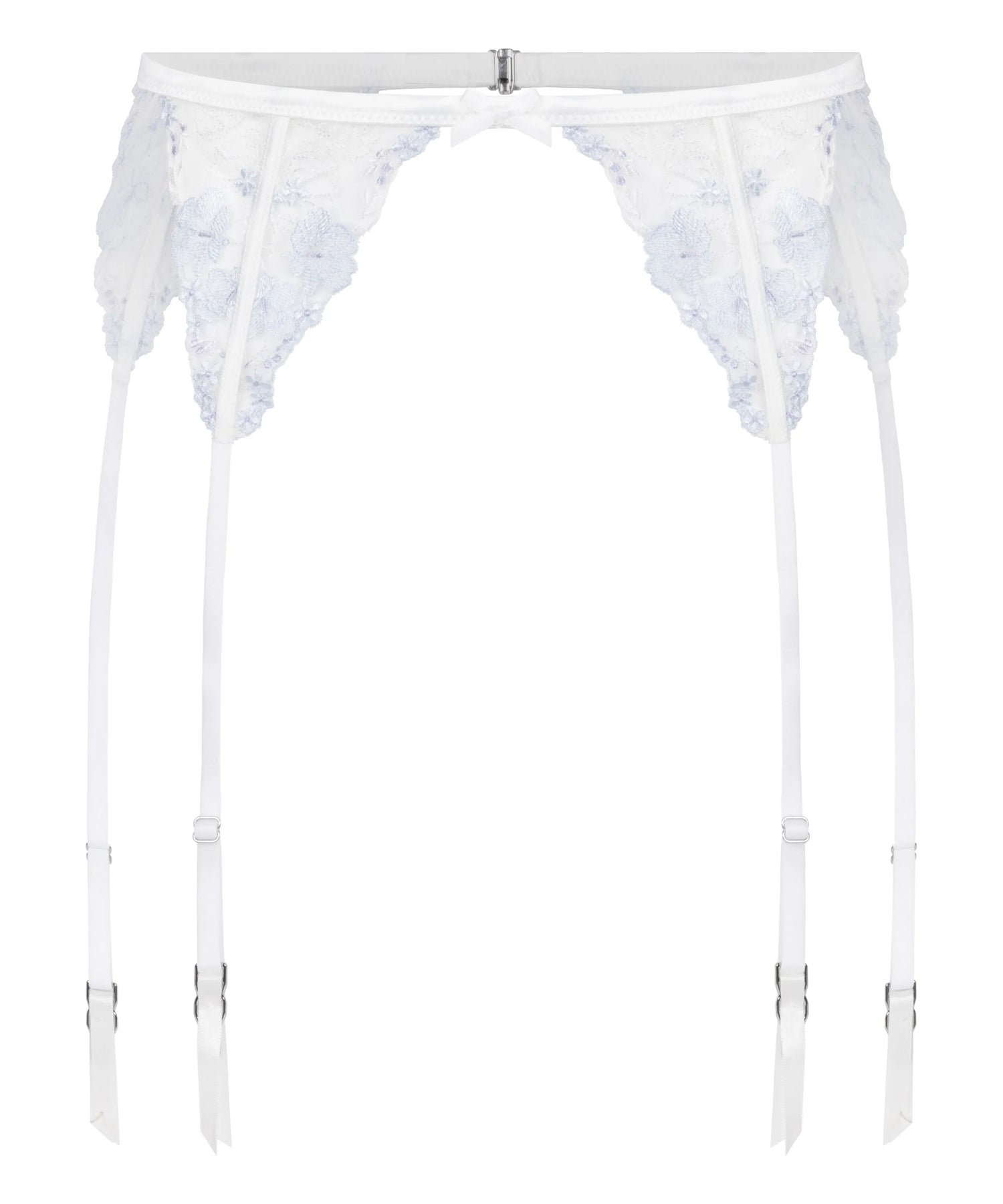 Hunkemoller White Women Peonie Suspenderbelt SKU: 304762_White Image 04