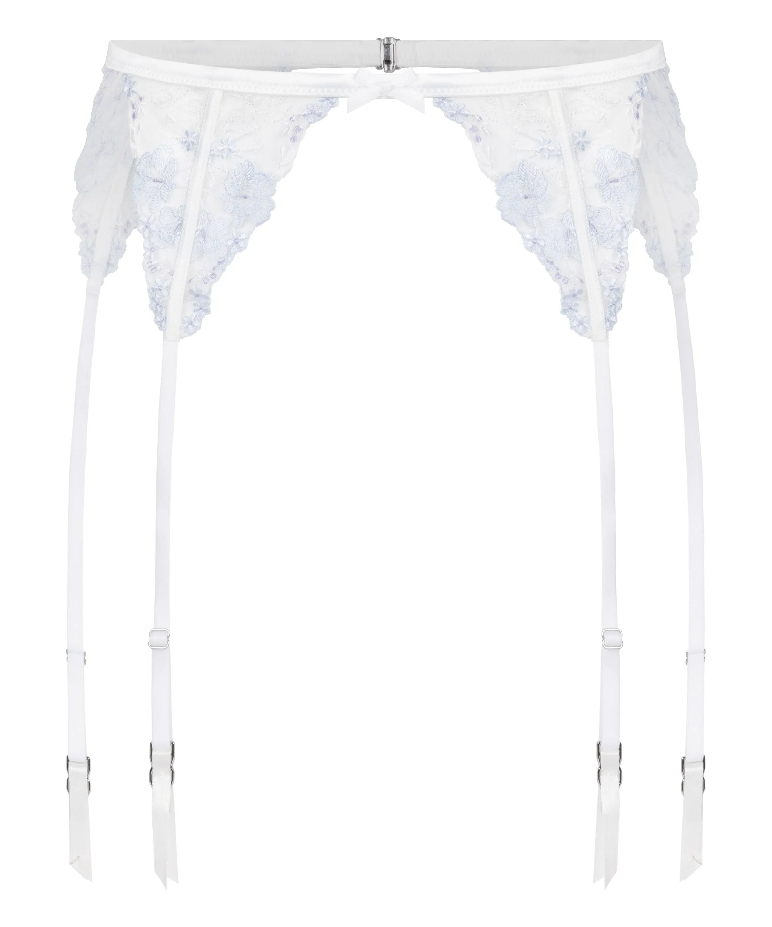 Hunkemoller White Women Peonie Suspenderbelt SKU: 304762_White Image 04