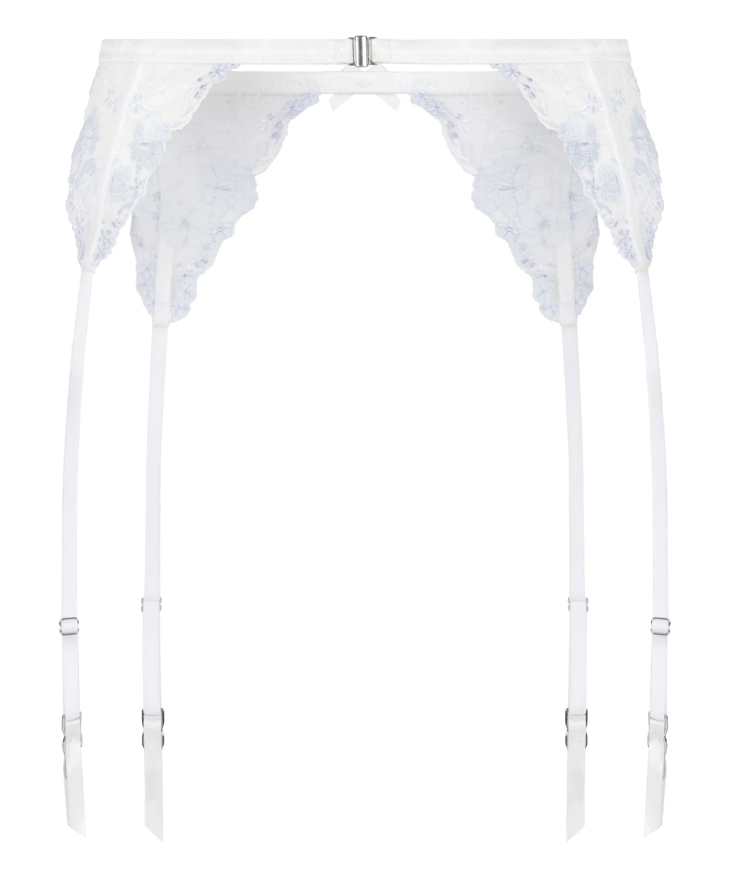 Hunkemoller White Women Peonie Suspenderbelt SKU: 304762_White Image 05