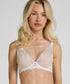 Hunkemoller White Women Peonie Non-Padded Underwired Longline Bra SKU: 304765_White Image 01