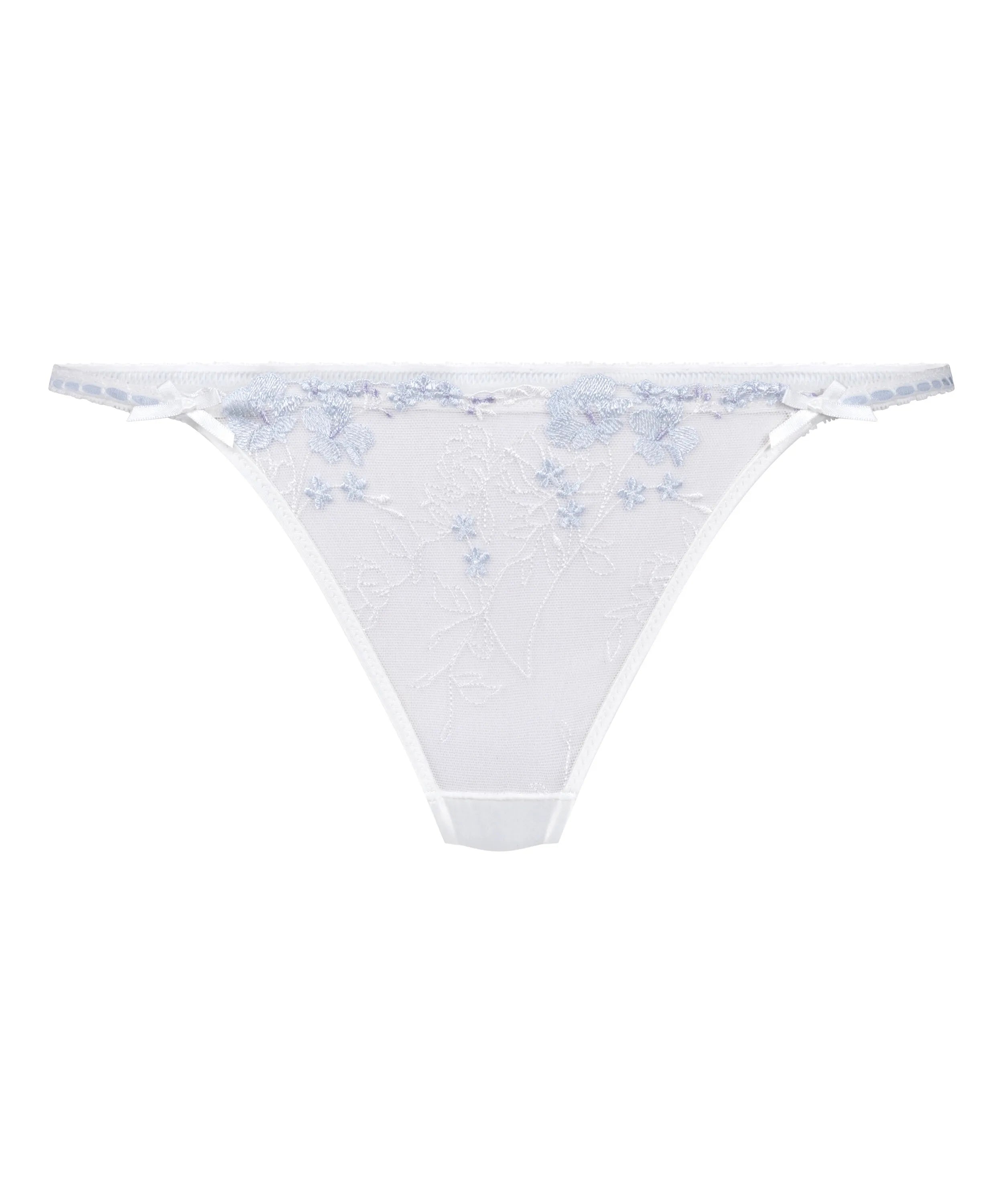 Hunkemoller White Women Peonie Highleg Thong SKU: 304767_White Image 05