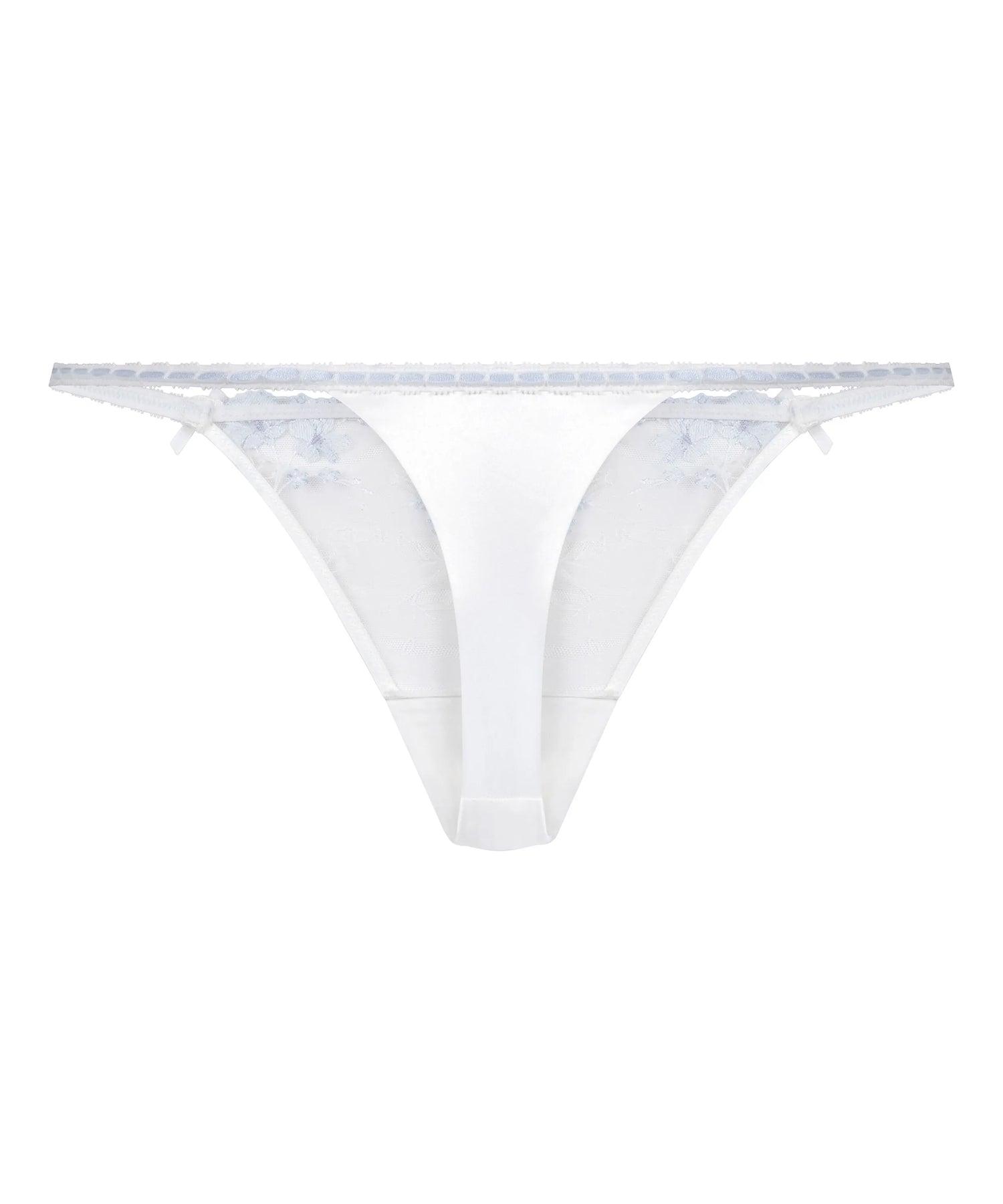 Hunkemoller White Women Peonie Highleg Thong SKU: 304767_White Image 06