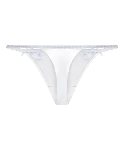 Hunkemoller White Women Peonie Highleg Thong SKU: 304767_White Image 06