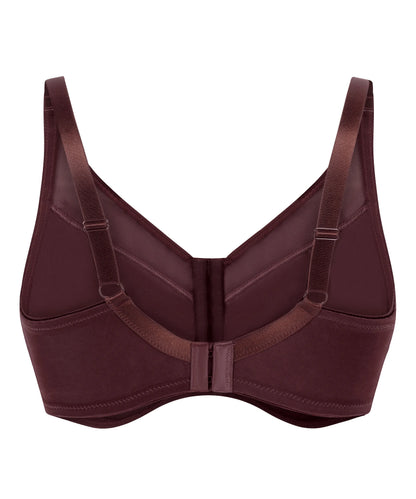 Hunkemoller Chicory Coffee Women Nina Non-Padded Underwired Minimizer Bra in Different Cup Sizes SKU: 304932_Chicory Coffee Image 06