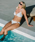 Hunkemoller White Women Stripes Bikini Top SKU: 305056_White Image 01