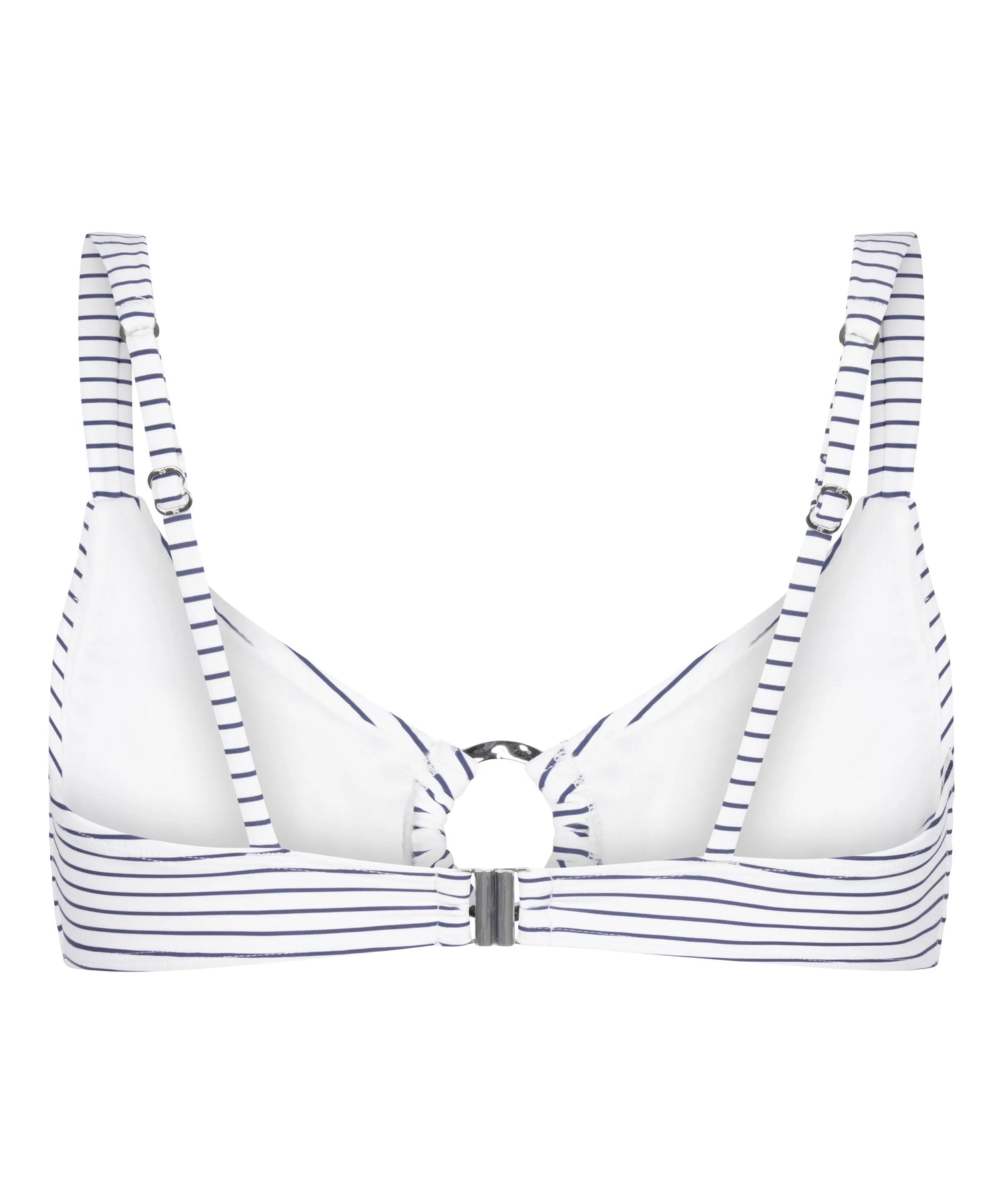 Hunkemoller White Women Stripes Bikini Top SKU: 305056_White Image 07