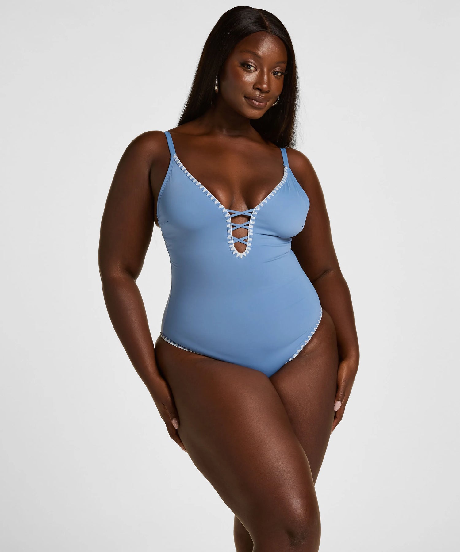 Hunkemoller Blue Women Joburg Bathingsuit SKU: 305077_Blue Image 04