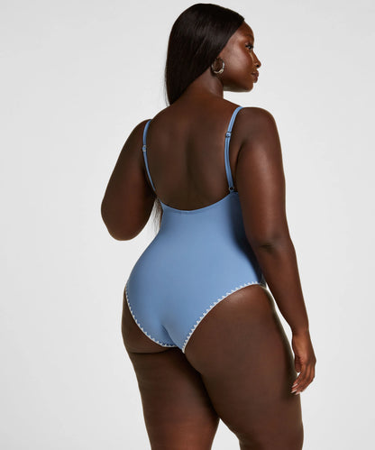 Hunkemoller Blue Women Joburg Bathingsuit SKU: 305077_Blue Image 05