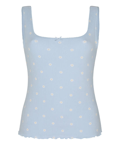 Hunkemoller Blue Women Pointelle Singlet SKU: 305234_Blue Image 05