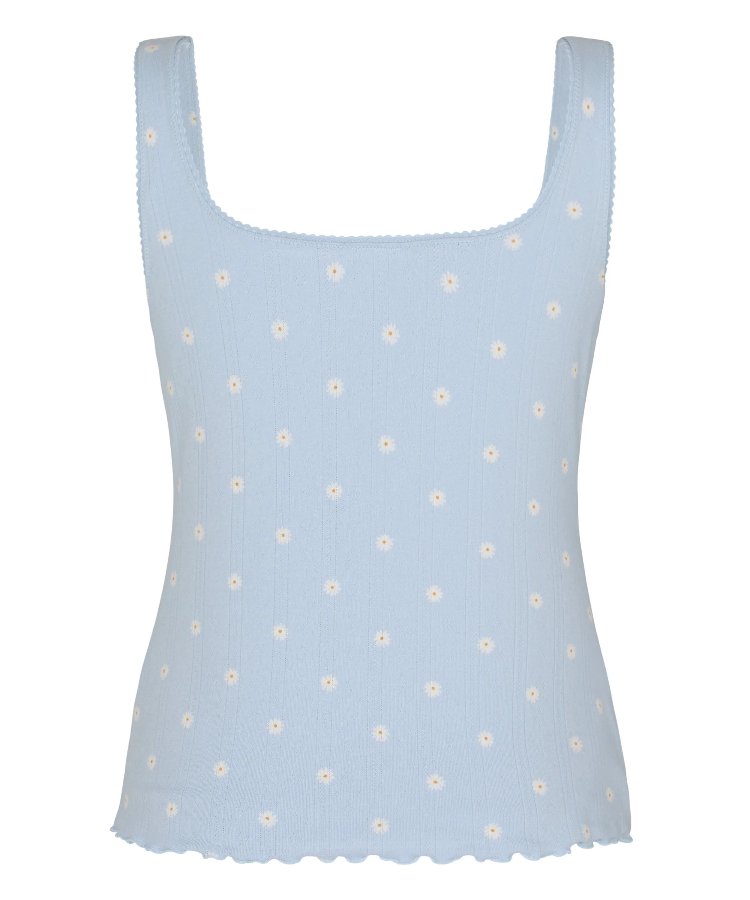 Hunkemoller Blue Women Pointelle Singlet SKU: 305234_Blue Image 06