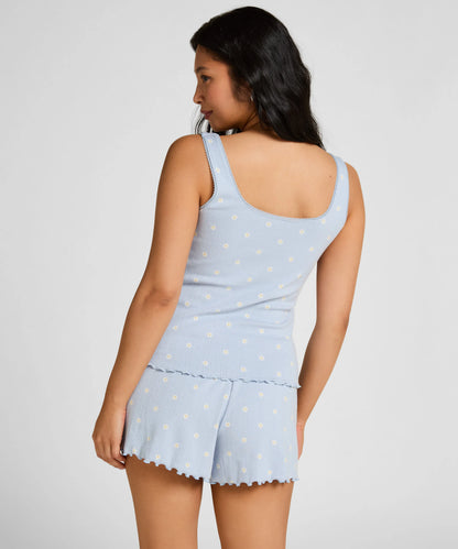 Hunkemoller Blue Women Short Pointelle SKU: 305236_Blue Image 03