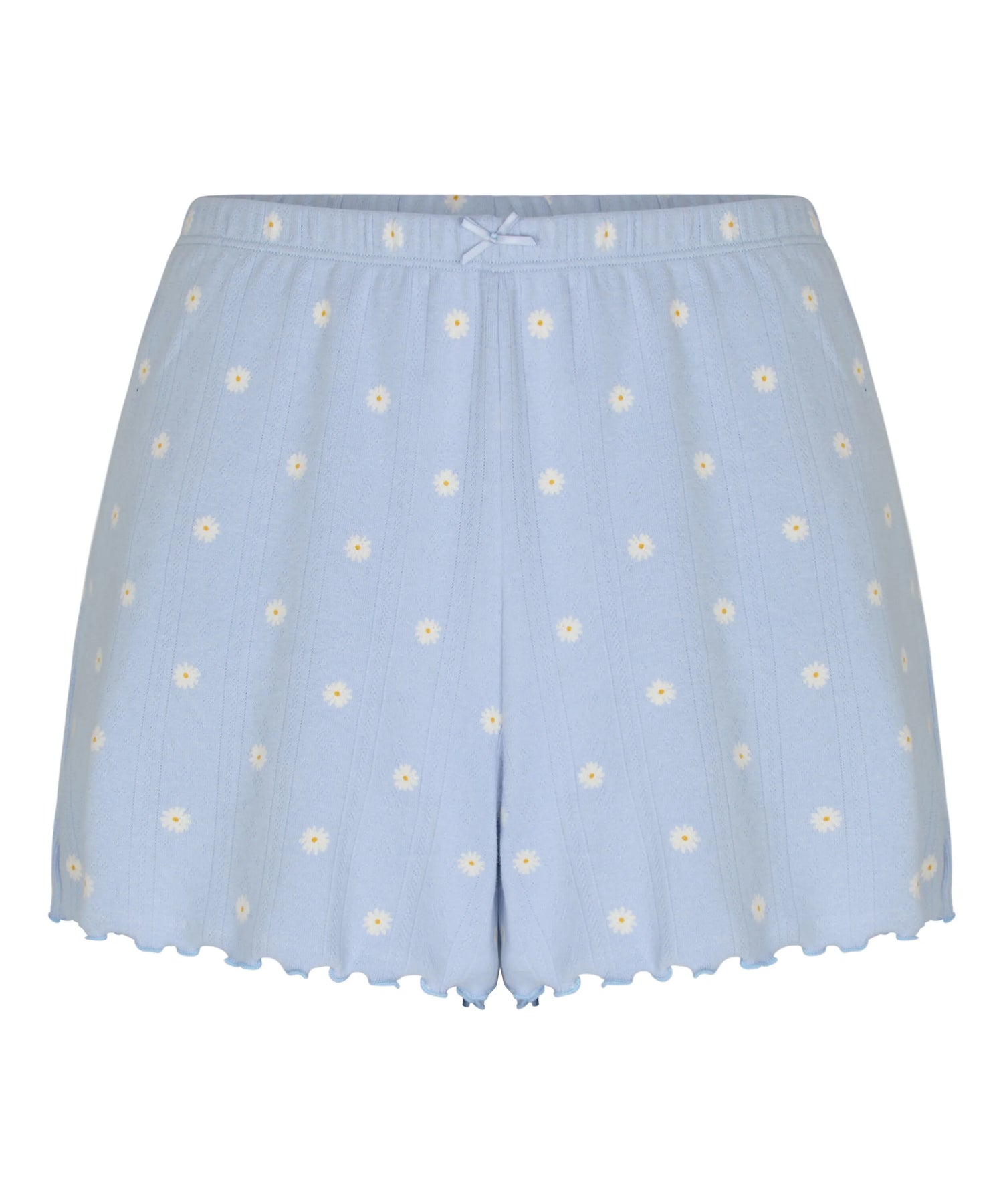 Hunkemoller Blue Women Short Pointelle SKU: 305236_Blue Image 04