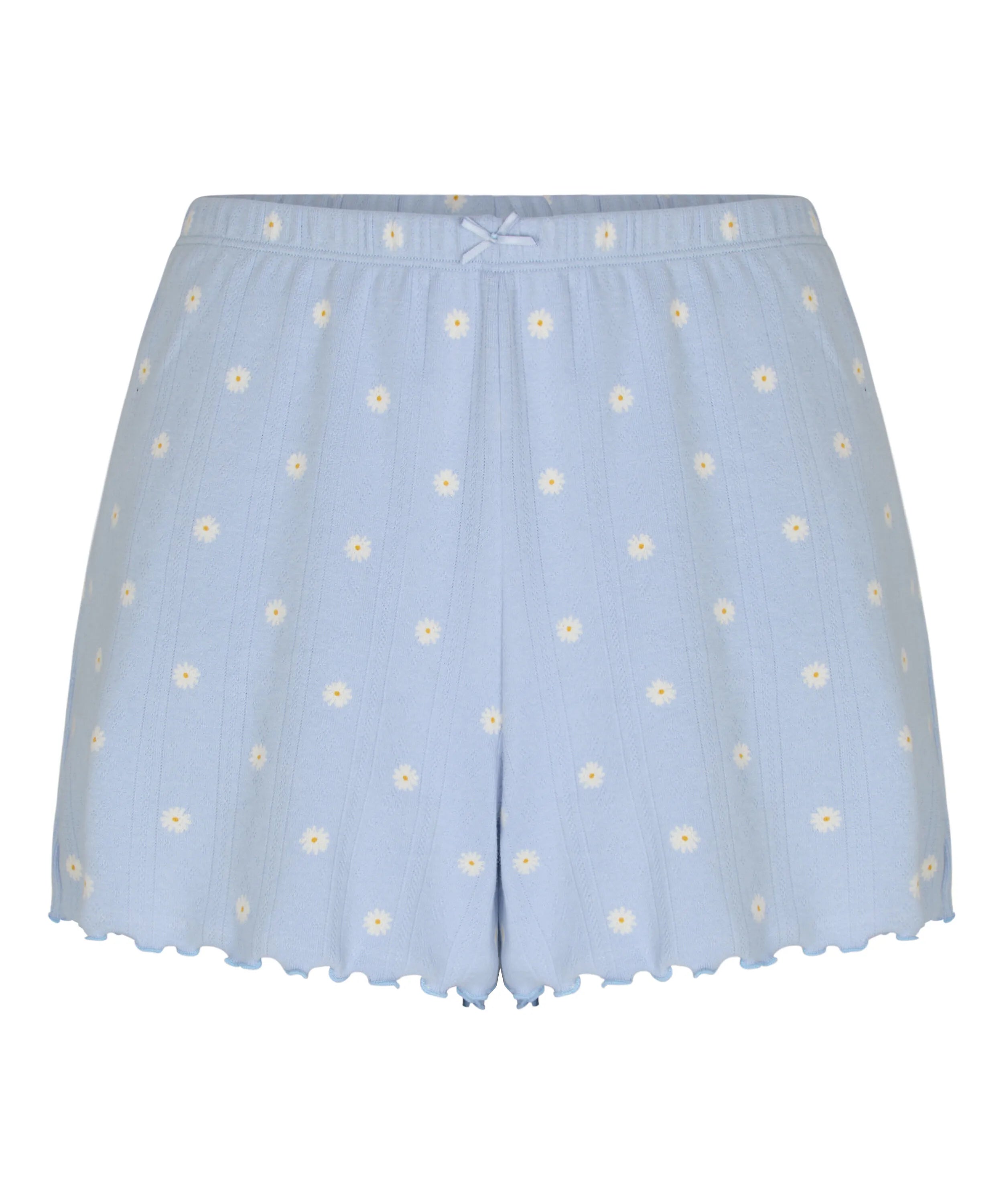 Hunkemoller Blue Women Short Pointelle SKU: 305236_Blue Image 04