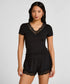 Hunkemoller Black Women Pyjama Set Nana SKU: 305245_Black Image 01