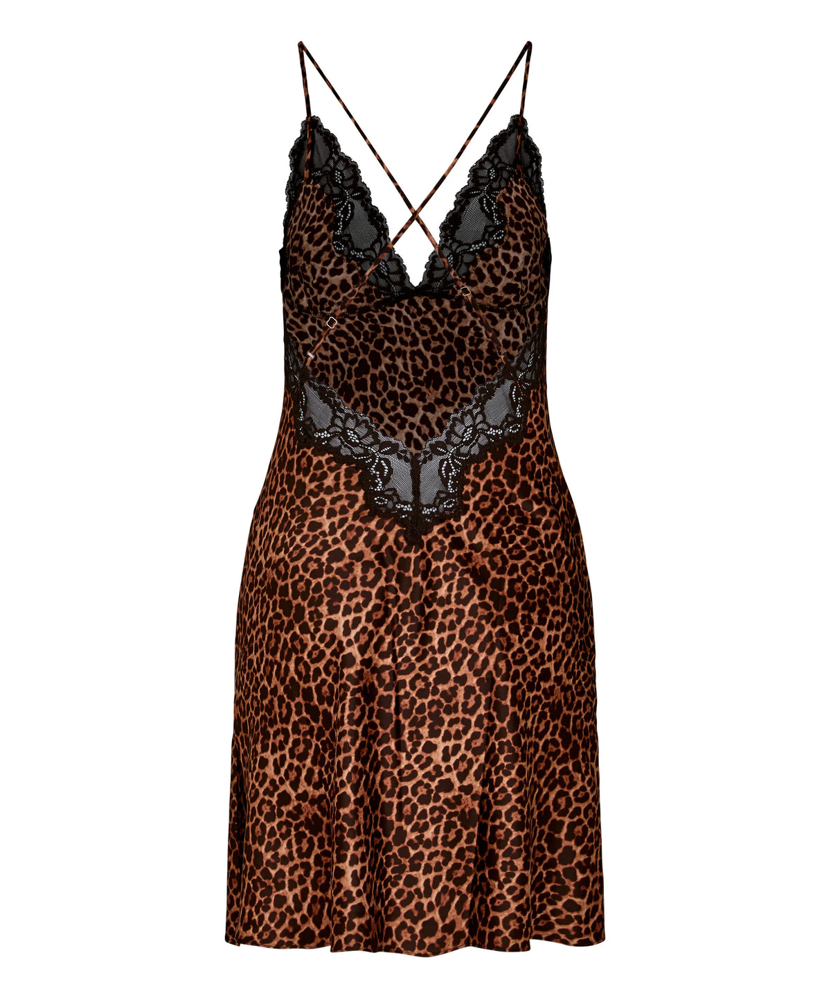 Hunkemoller Black Women Slipdress Leopard Gabrielle SKU: 305247_Black Image 05