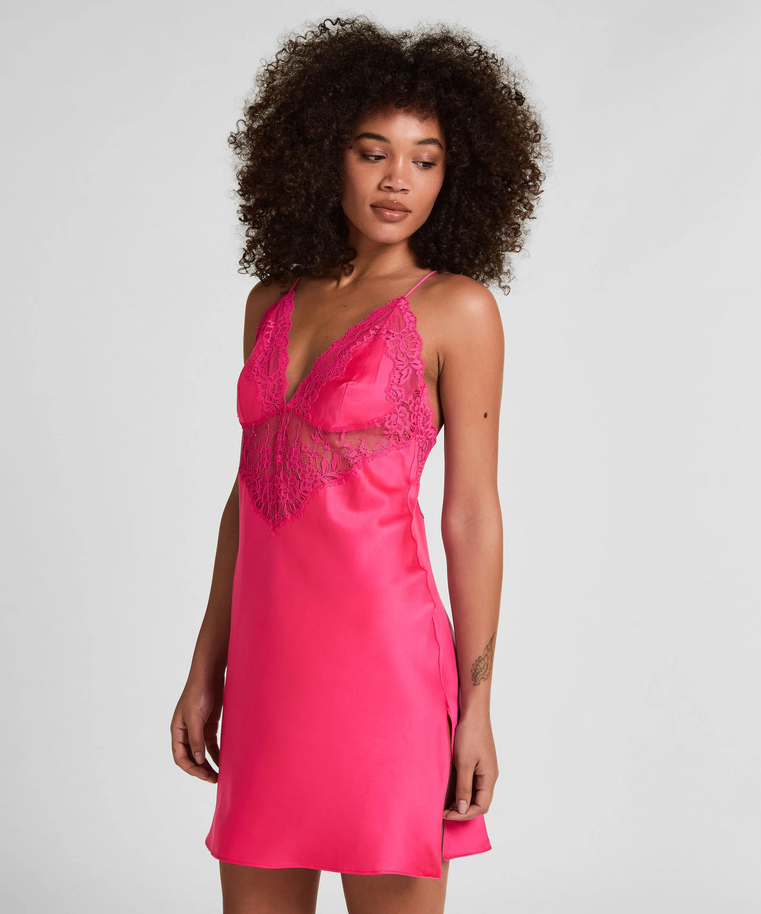 Hunkemoller Festival Fuchsia Women Slipdress Gabrielle SKU: 305248_Festival Fuchsia Image 01
