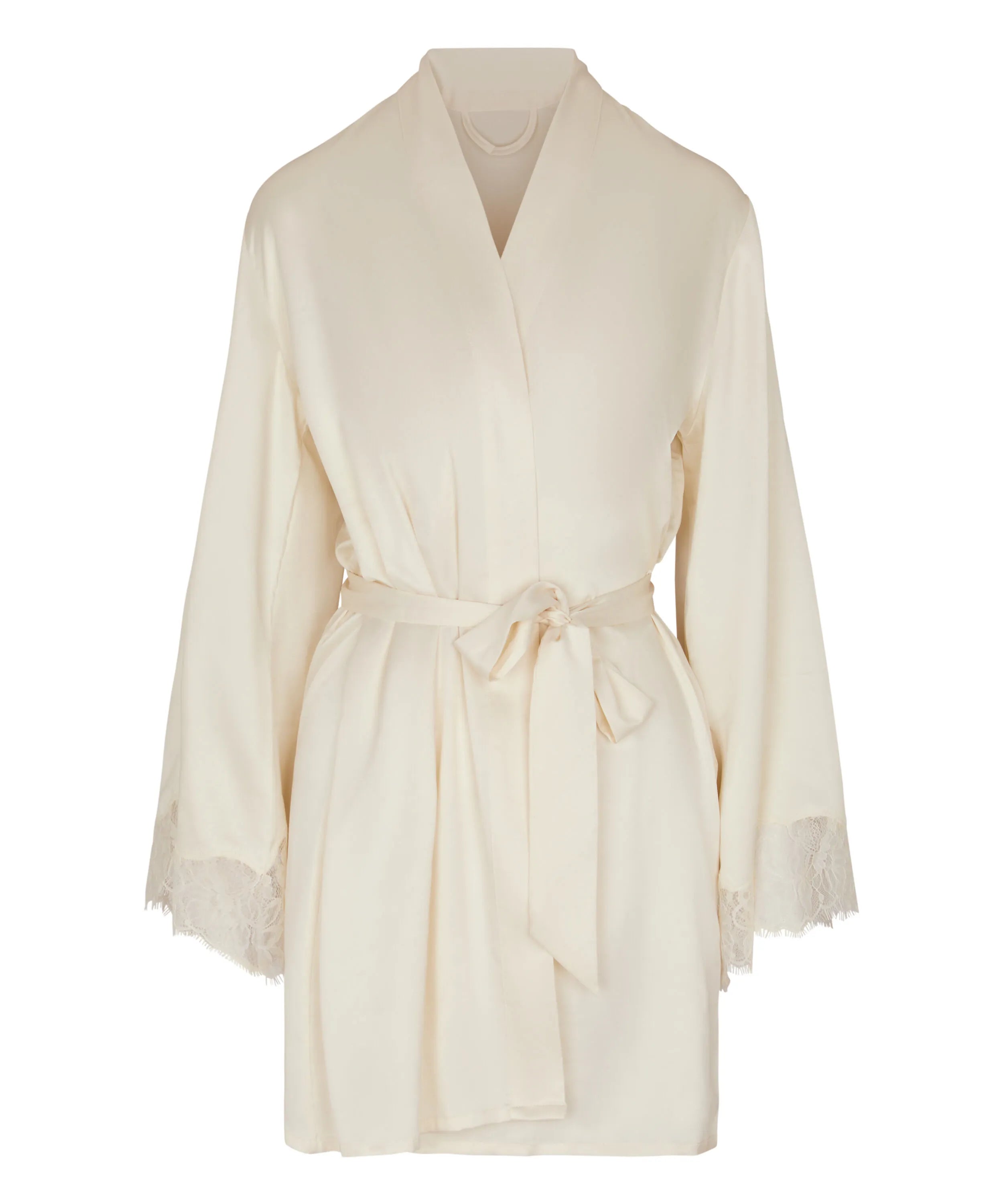 Hunkemoller White Women Valerie Kimono Satin SKU: 305254_White Image 04