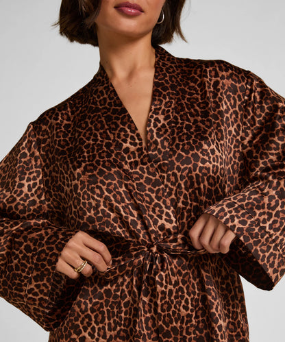 Hunkemoller Black Women Satin Kimono SKU: 305255_Black Image 02