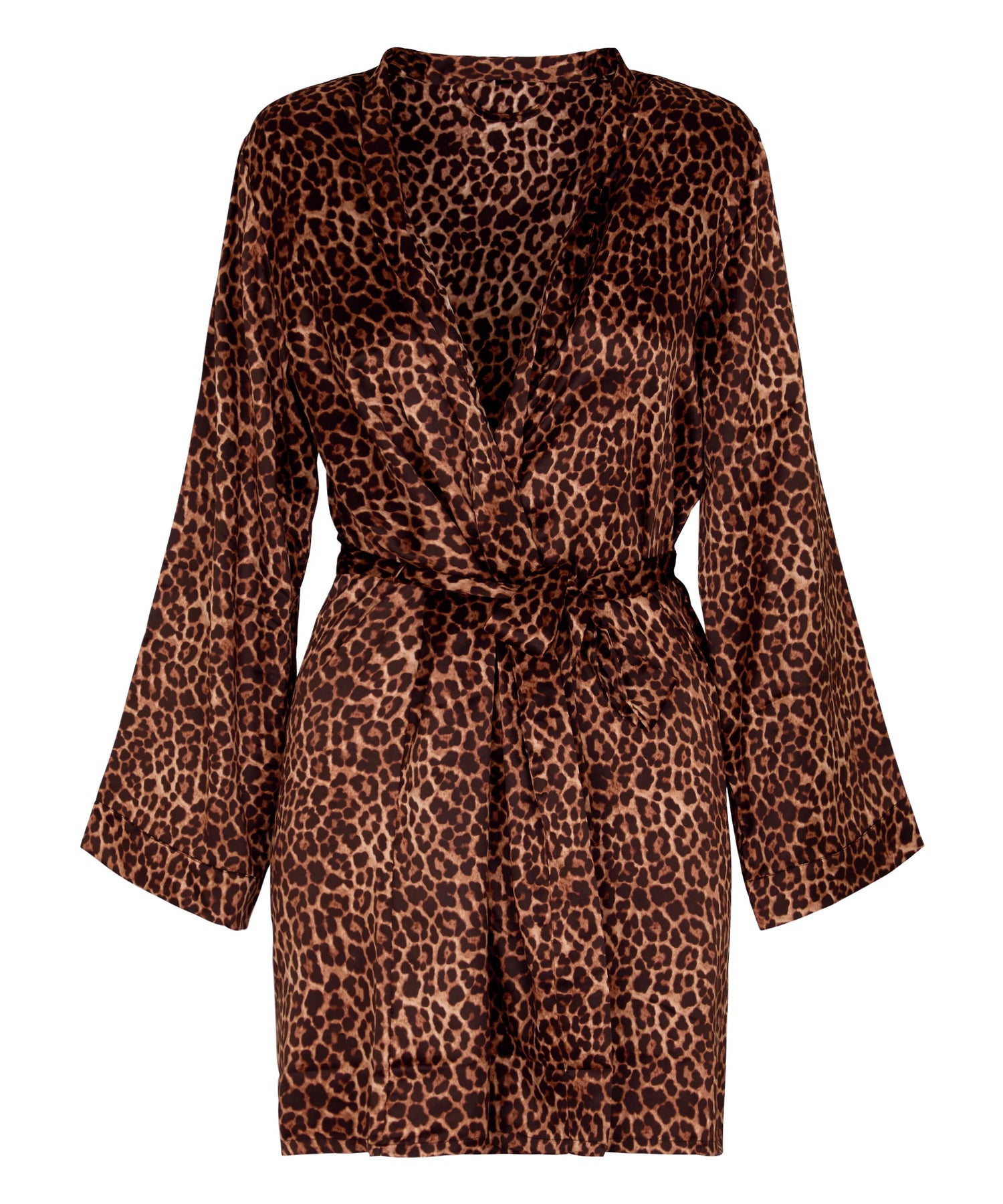 Hunkemoller Black Women Satin Kimono SKU: 305255_Black Image 04
