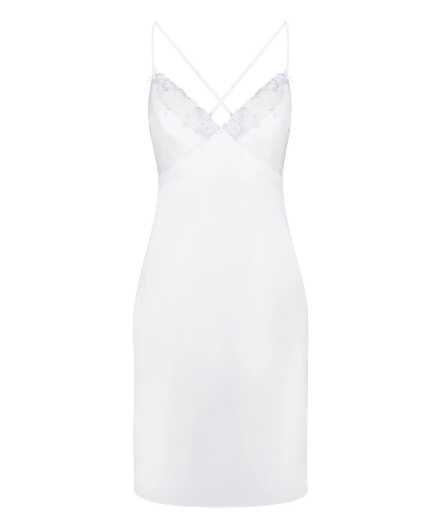 Hunkemoller White Women Peonie Slipdress Satin SKU: 305272_White Image 04