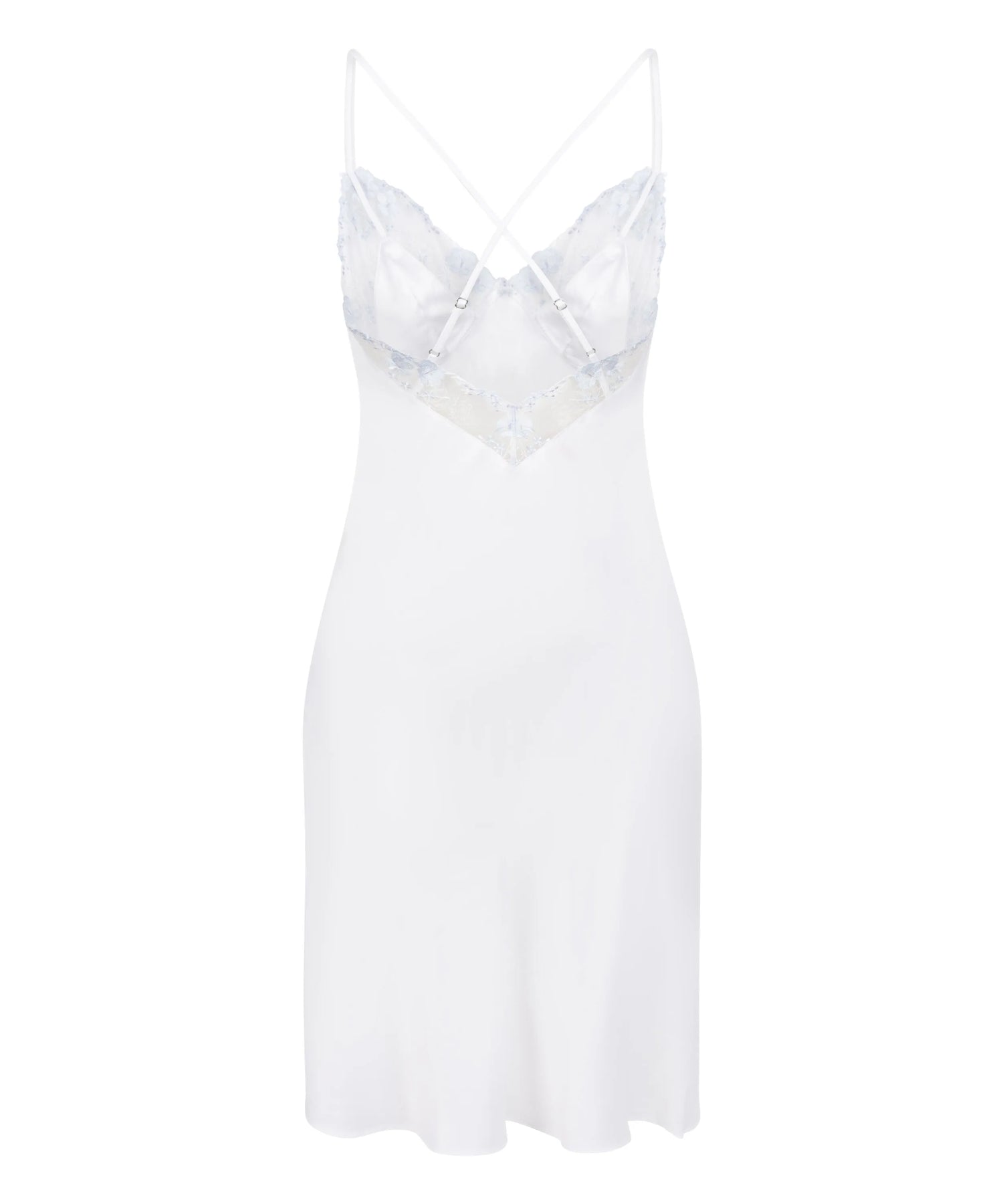Hunkemoller White Women Peonie Slipdress Satin SKU: 305272_White Image 05
