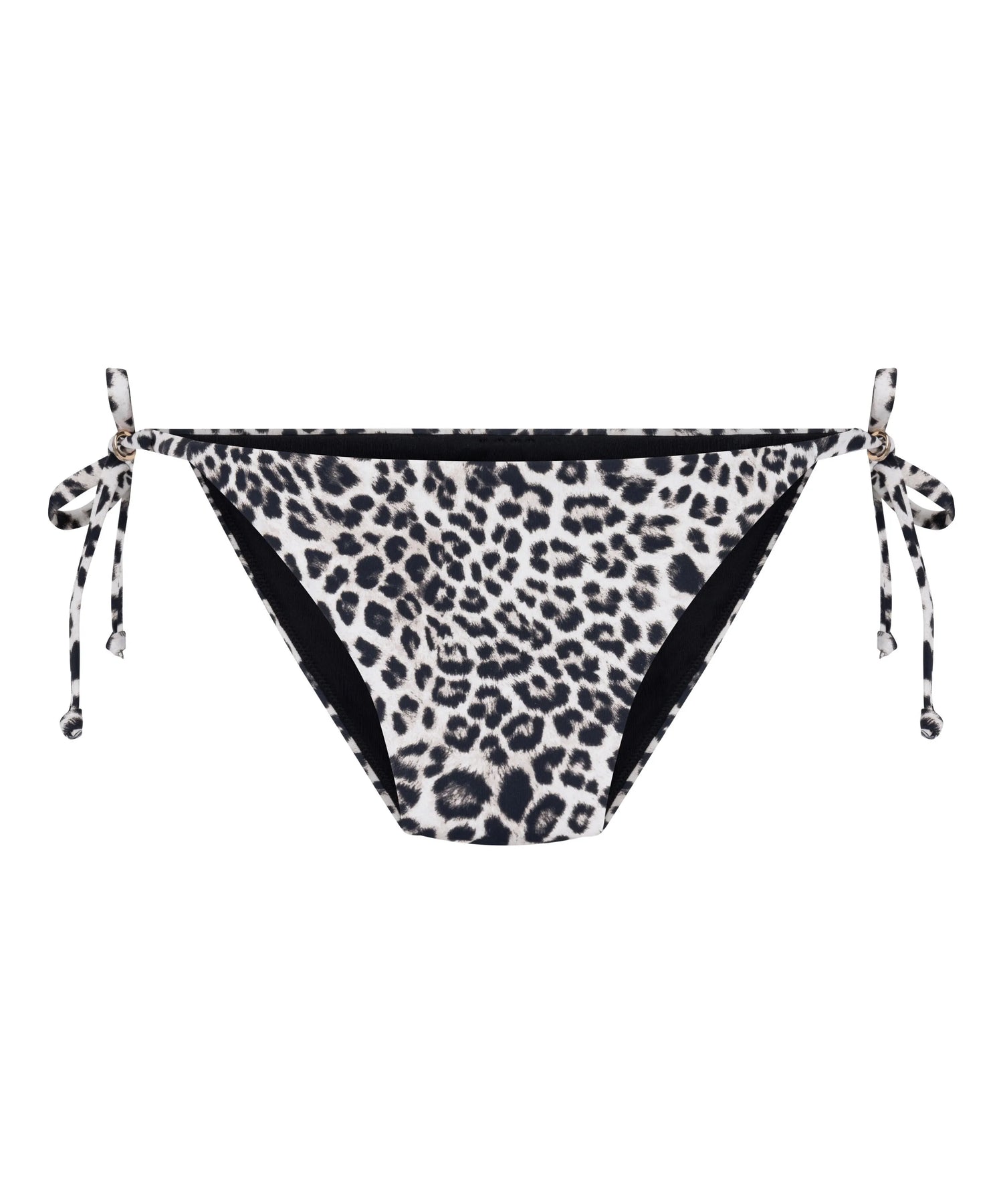 Hunkemoller Black Women Leopard Cheeky Bikini Bottom SKU: 305416_Black Image 05