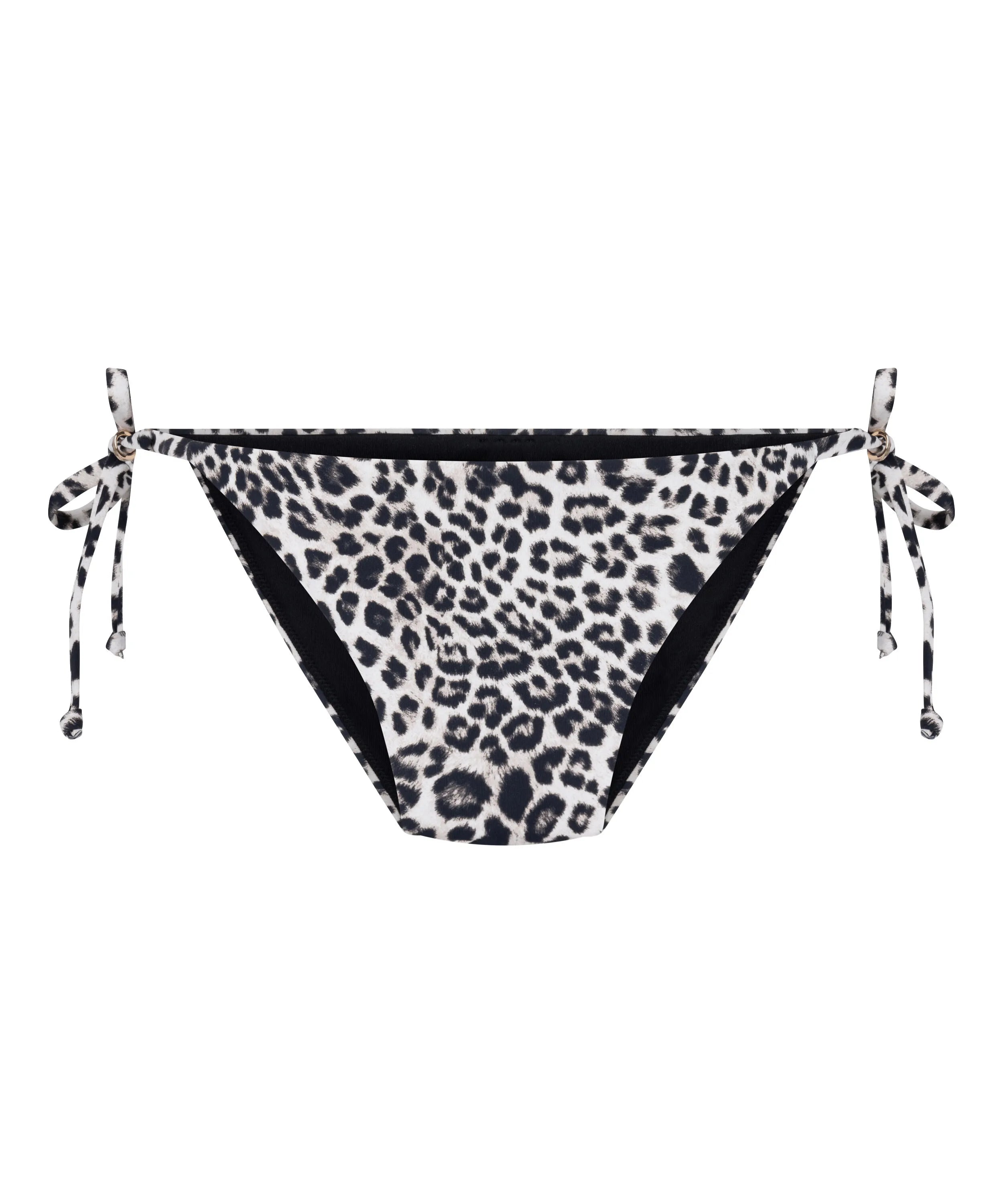 Hunkemoller Black Women Leopard Cheeky Bikini Bottom SKU: 305416_Black Image 05