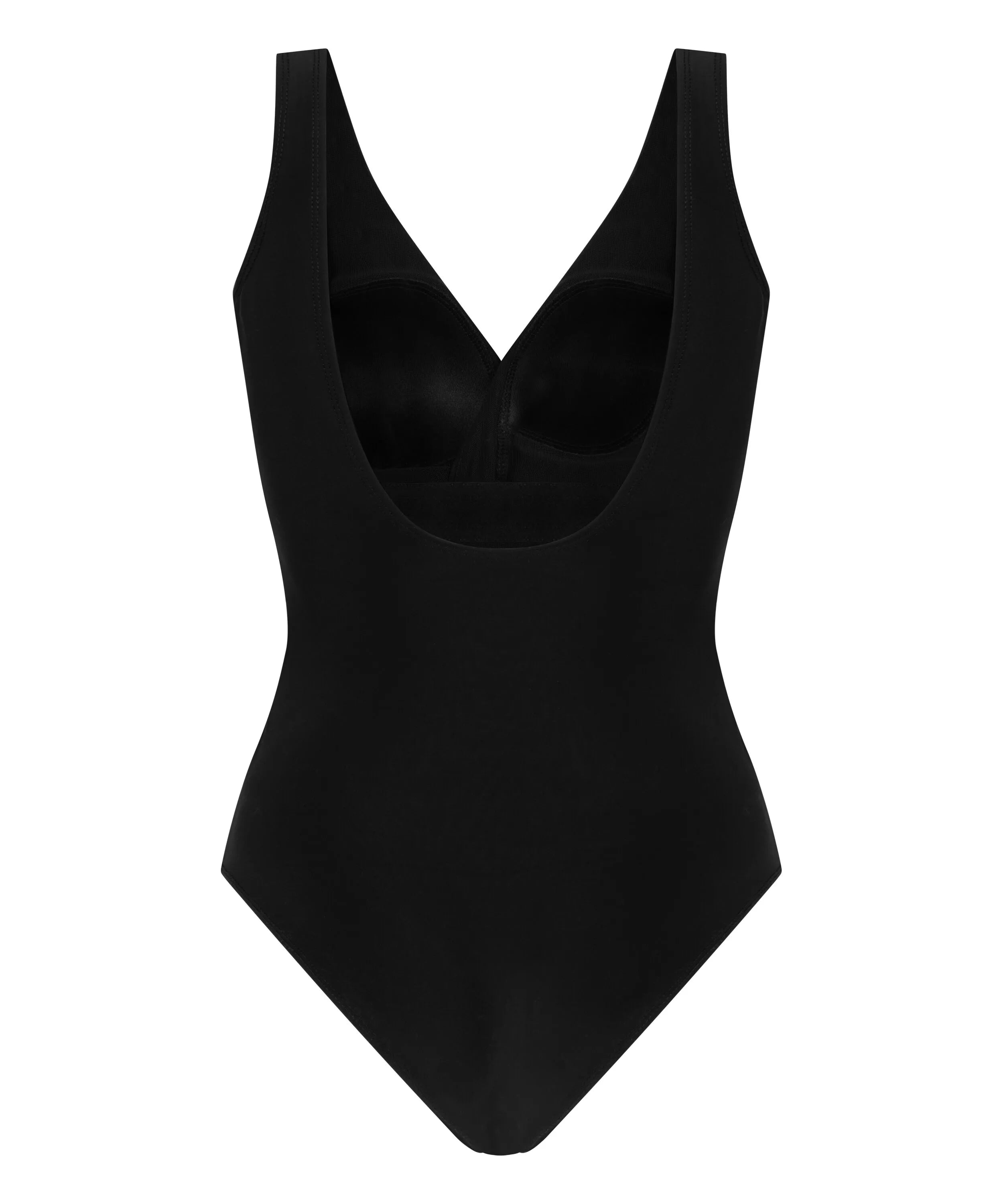 Hunkemoller Black Women Shaping Shell Mesh Swimsuit SKU: 305448_Black Image 05