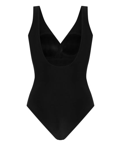 Hunkemoller Black Women Shaping Shell Mesh Swimsuit SKU: 305448_Black Image 05