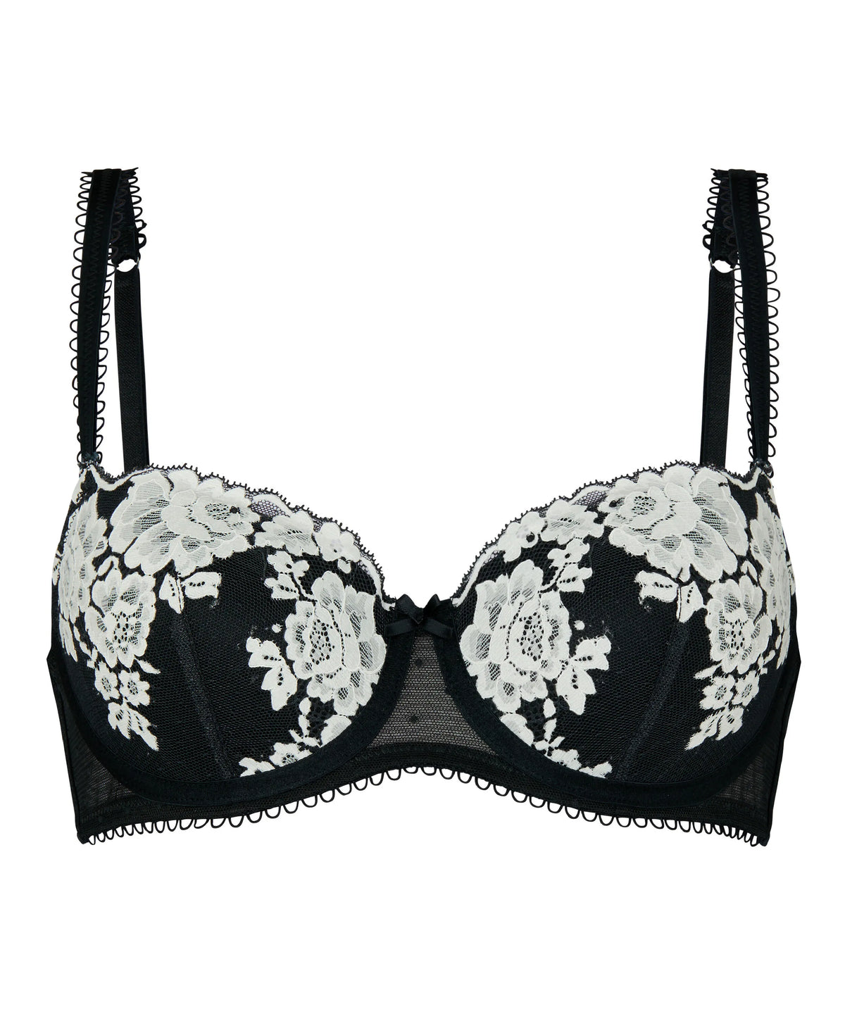 Hunkemoller Caviar Women Padded Underwired Bra Lindi in Different Cup Sizes SKU: 305590_Caviar Image 05