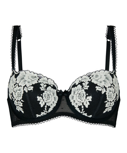 Hunkemoller Caviar Women Padded Underwired Bra Lindi in Different Cup Sizes SKU: 305590_Caviar Image 05