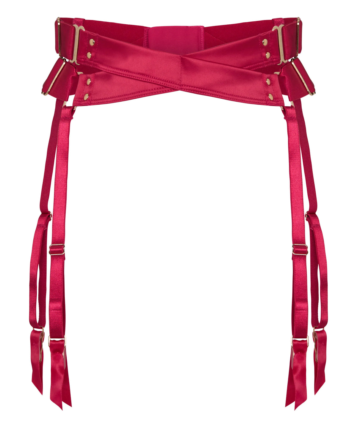 Hunkemoller Cerise Women Colette Suspenders SKU: 305648_Cerise Image 05