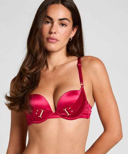 Hunkemoller Cerise Women Maximizer Colette in Different Cup Sizes SKU: 305653_Cerise Image 01
