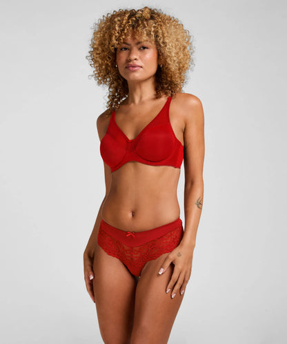 Hunkemoller Chili Pepper Women Nina Non-Padded Underwired Minimizer Bra in Different Cup Sizes SKU: 305702_Chili Pepper Image 03