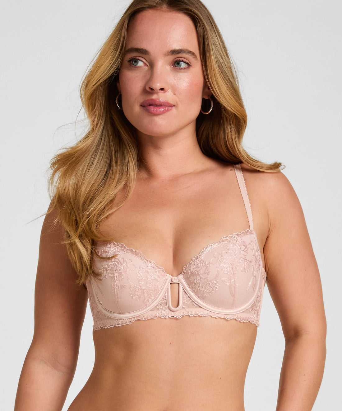 Hunkemoller Peach Whip Women Padded Underwired Bra Nola in Different Cup Sizes SKU: 305711_Peach Whip Image 01