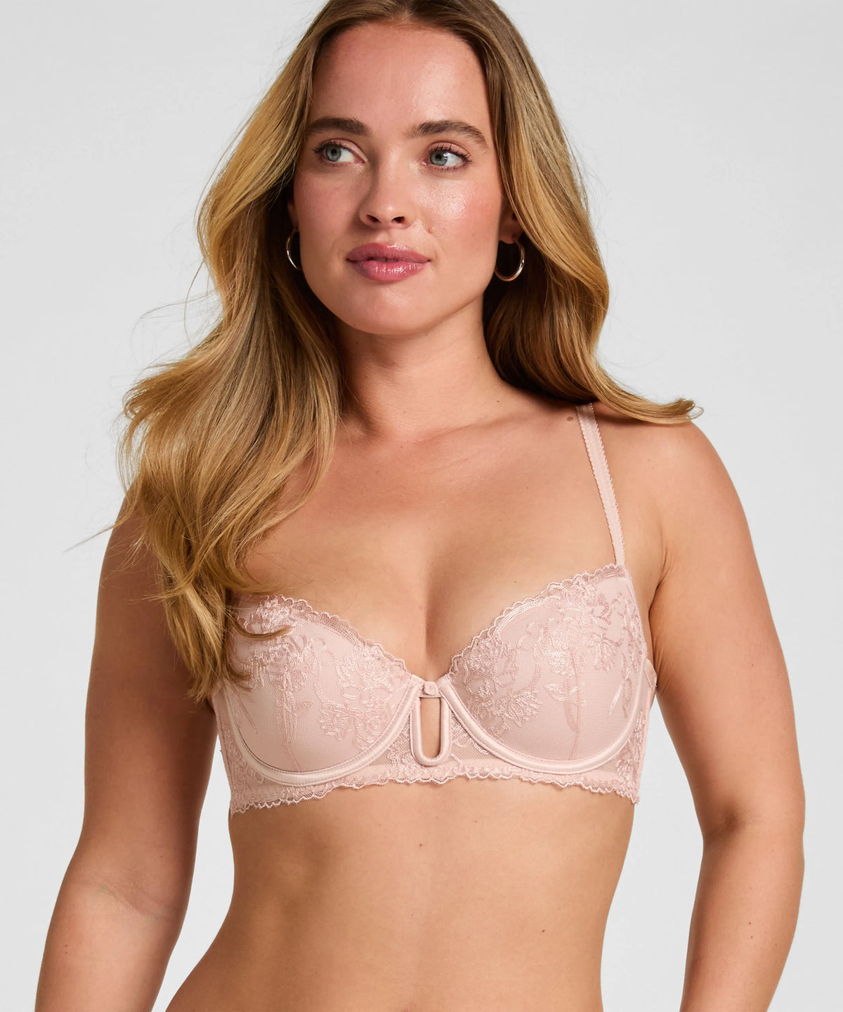 Hunkemoller Peach Whip Women Padded Underwired Bra Nola in Different Cup Sizes SKU: 305711_Peach Whip Image 01