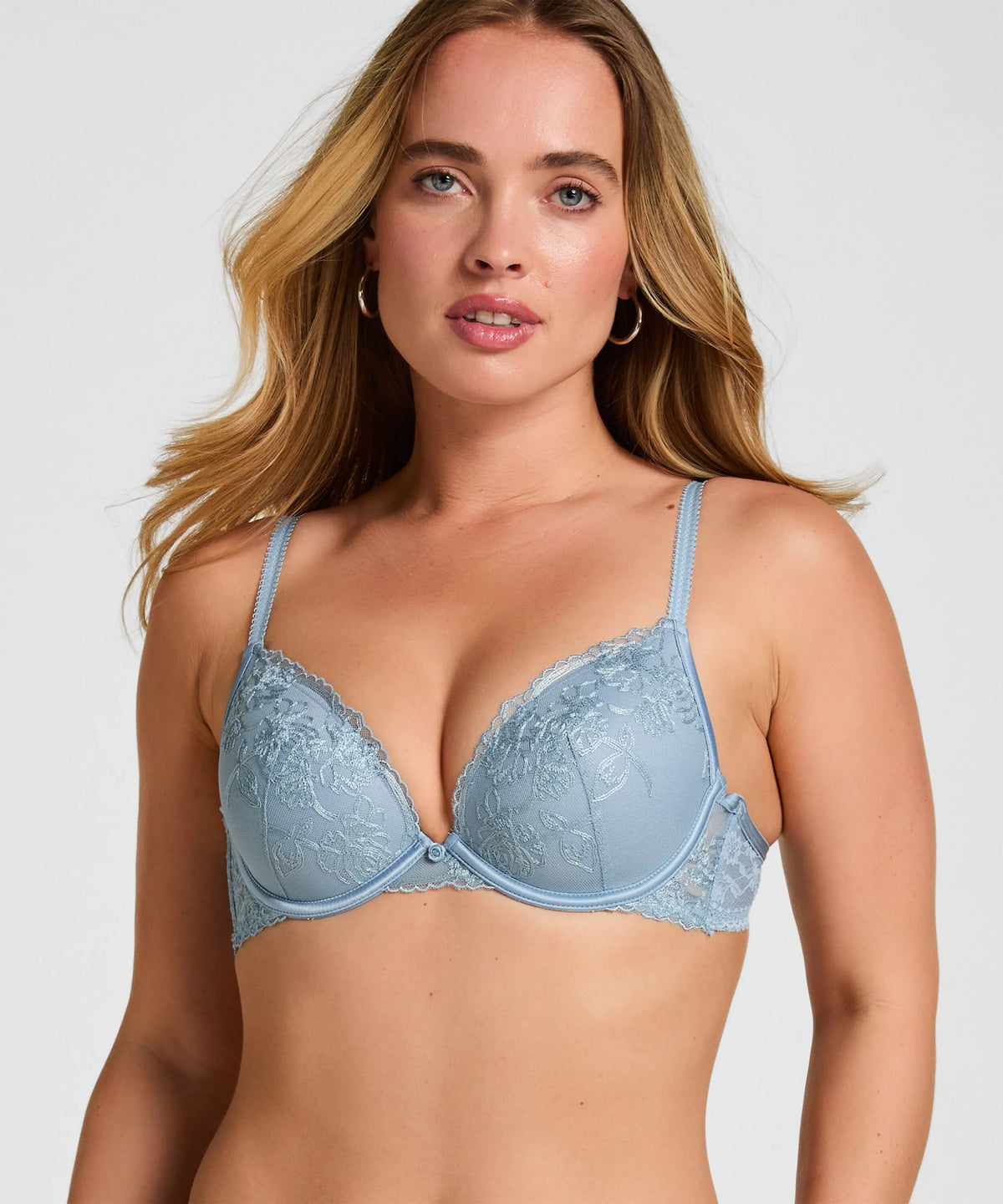 Hunkemoller Ashley Blue Women Padded Underwired Bra Nola in Different Cup Sizes SKU: 305727_Ashley Blue Image 01