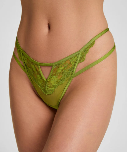 Hunkemoller Lima Bean Green Women Open Bum Brazilian Zara SKU: 305737_Lima Bean Green Image 02