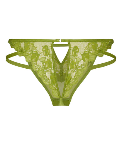 Hunkemoller Lima Bean Green Women Open Bum Brazilian Zara SKU: 305737_Lima Bean Green Image 05