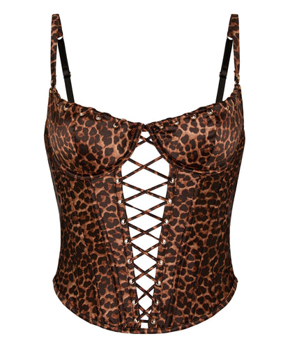 Hunkemoller Chocolate Torte Women Bustier Quinn in Different Cup Sizes SKU: 305782_Chocolate Torte Image 04