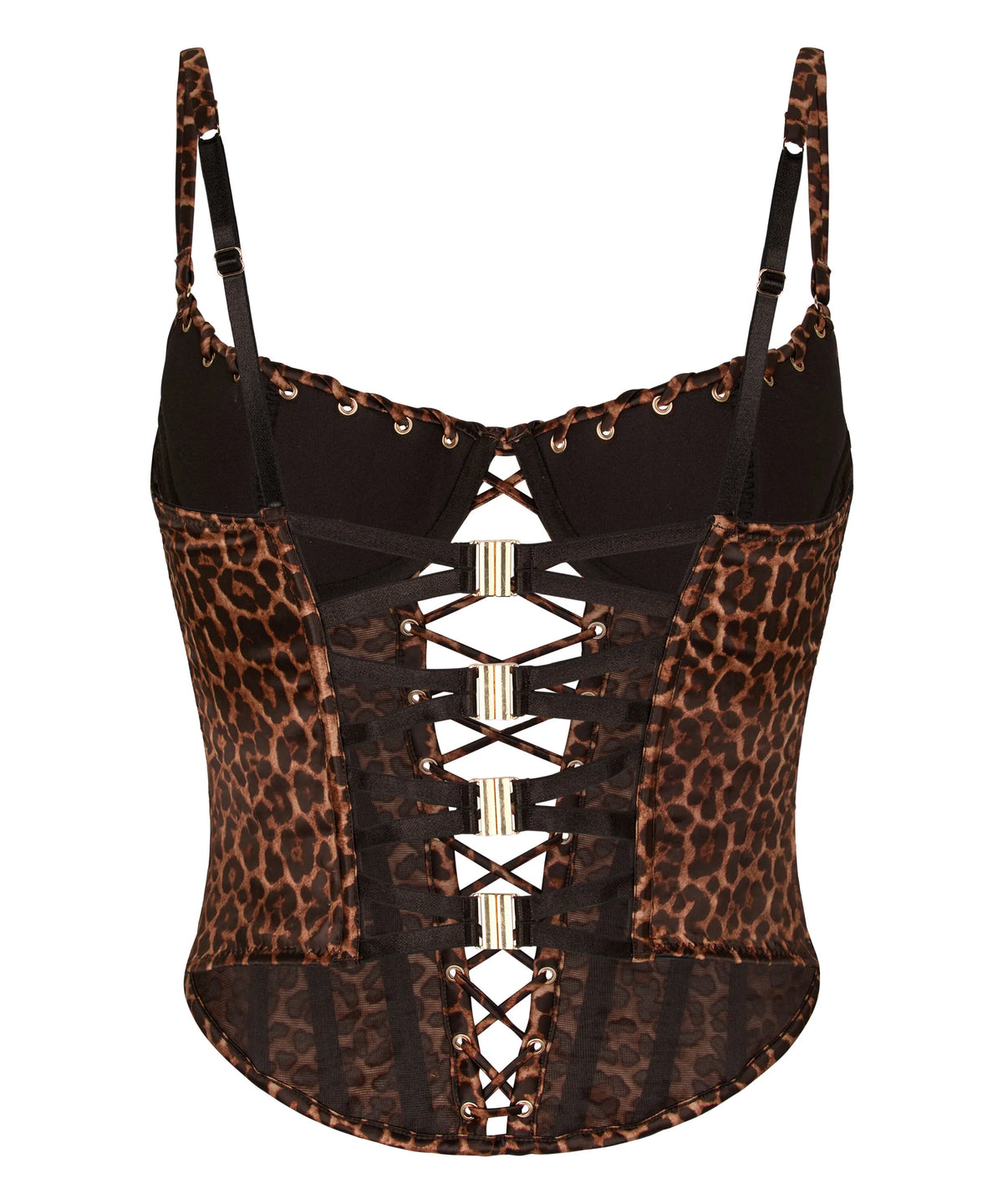 Hunkemoller Chocolate Torte Women Bustier Quinn in Different Cup Sizes SKU: 305782_Chocolate Torte Image 05