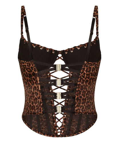 Hunkemoller Chocolate Torte Women Bustier Quinn in Different Cup Sizes SKU: 305782_Chocolate Torte Image 05