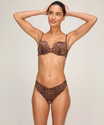 Hunkemoller Chocolate Torte Women Highleg Brazilian Quinn SKU: 305783_Chocolate Torte Image 01
